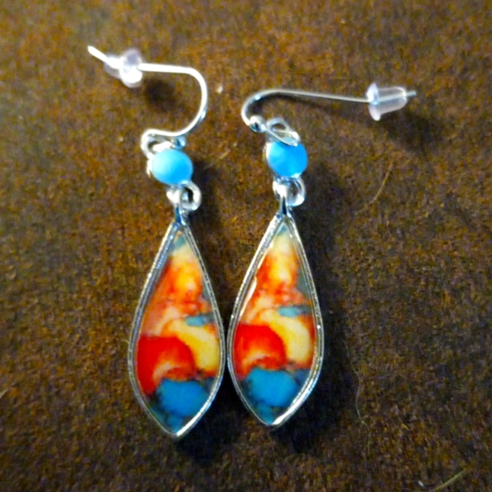 Crystal teardrop dangle earrings #15